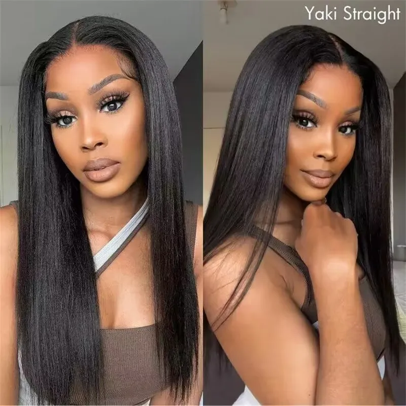 9x6 Lace Parting Max Glueless Wig Natural Kinky Straight / Yaki Straight Ready to Go Wig