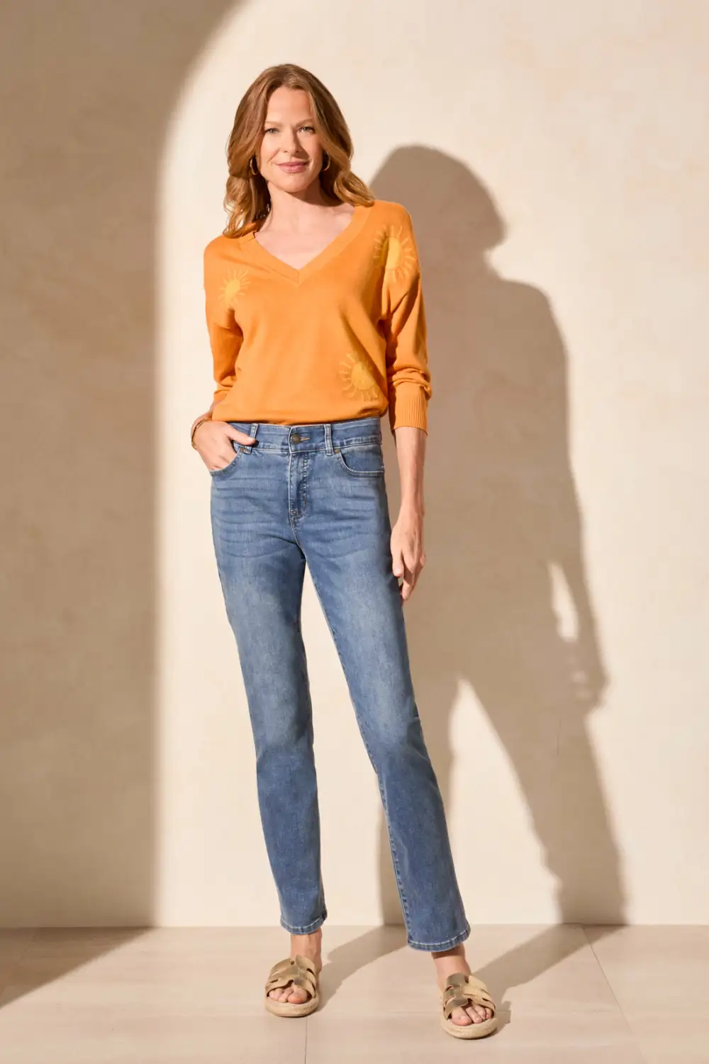 Sophia Curvy 32 Inch Straight Leg Jeans-Dk.Vintage