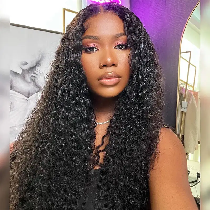 250% Density Long Curly 13×6 Full Frontal Lace Wig Sterly Curly Human Hair Wigs