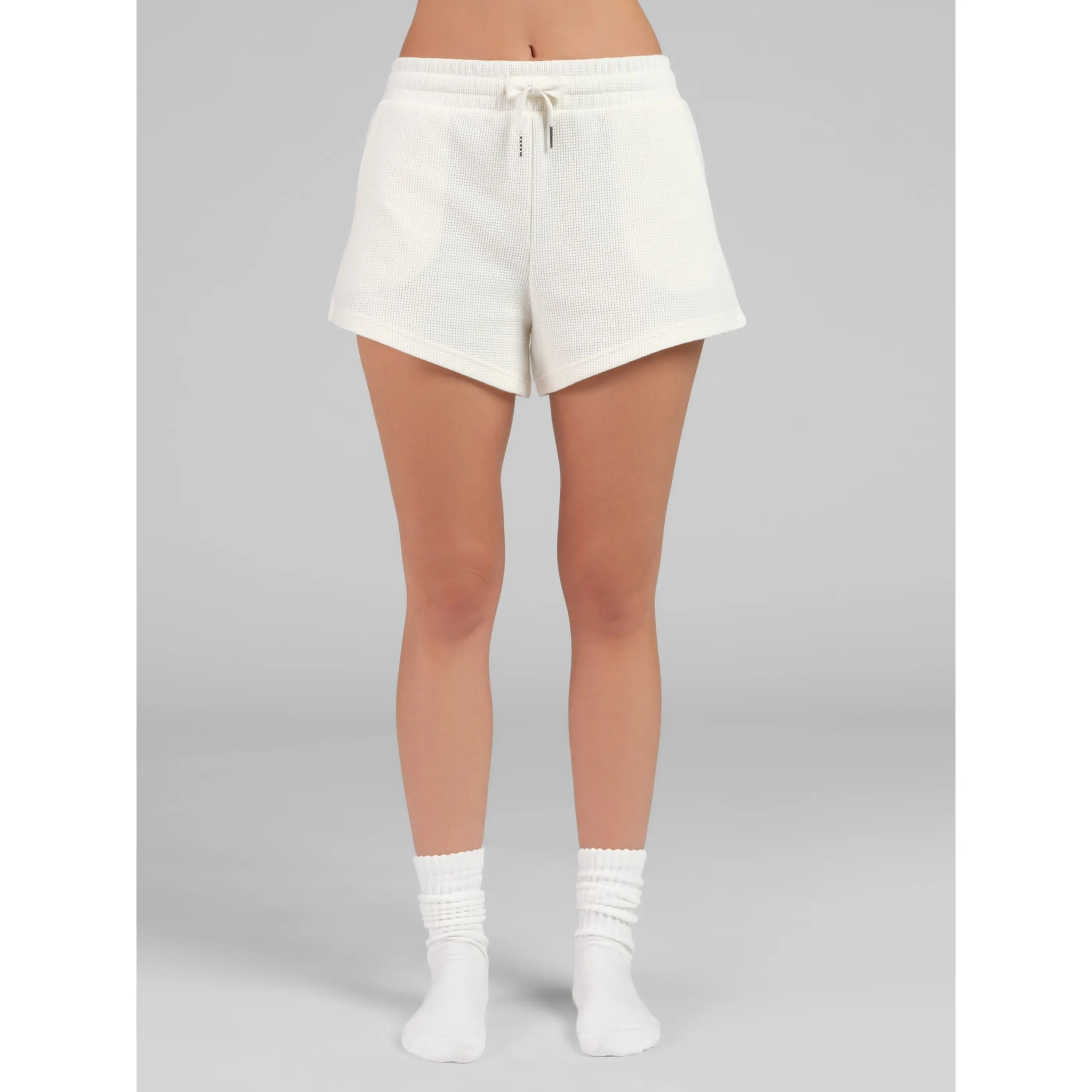 🔔🔔🔔🔔🔔🔔🔔🔔🔔🔔🔔🔔Last Few Hours &ndash; Act Fast ! Women's Textured Waffle Knit Lounge Shorts With Drawstring