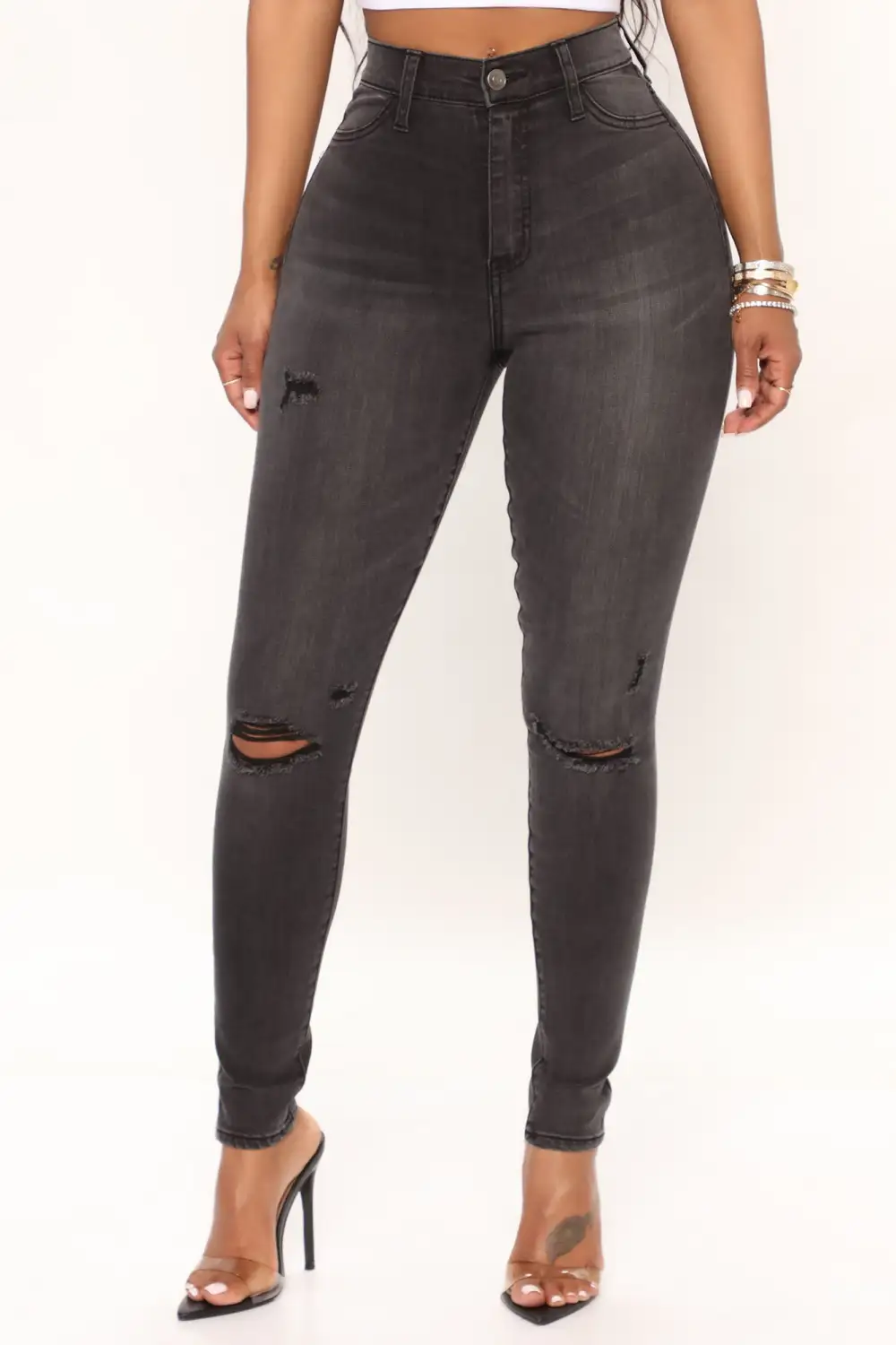 Our Favorite High Rise Skinny Jeans - Grey
