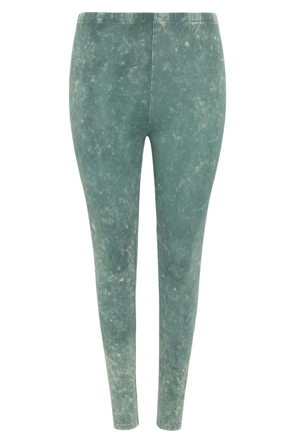 YOURS Curve Blue Acid Wash Stretch Leggings