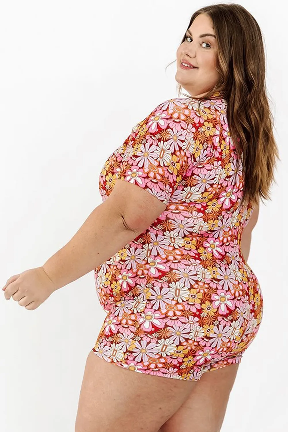 printed swim jumpsuit