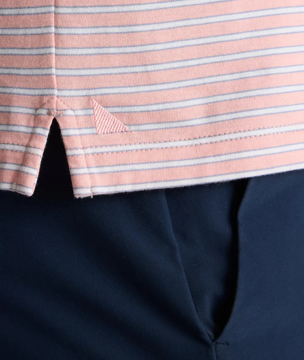 Striped Jersey Performance Polo
