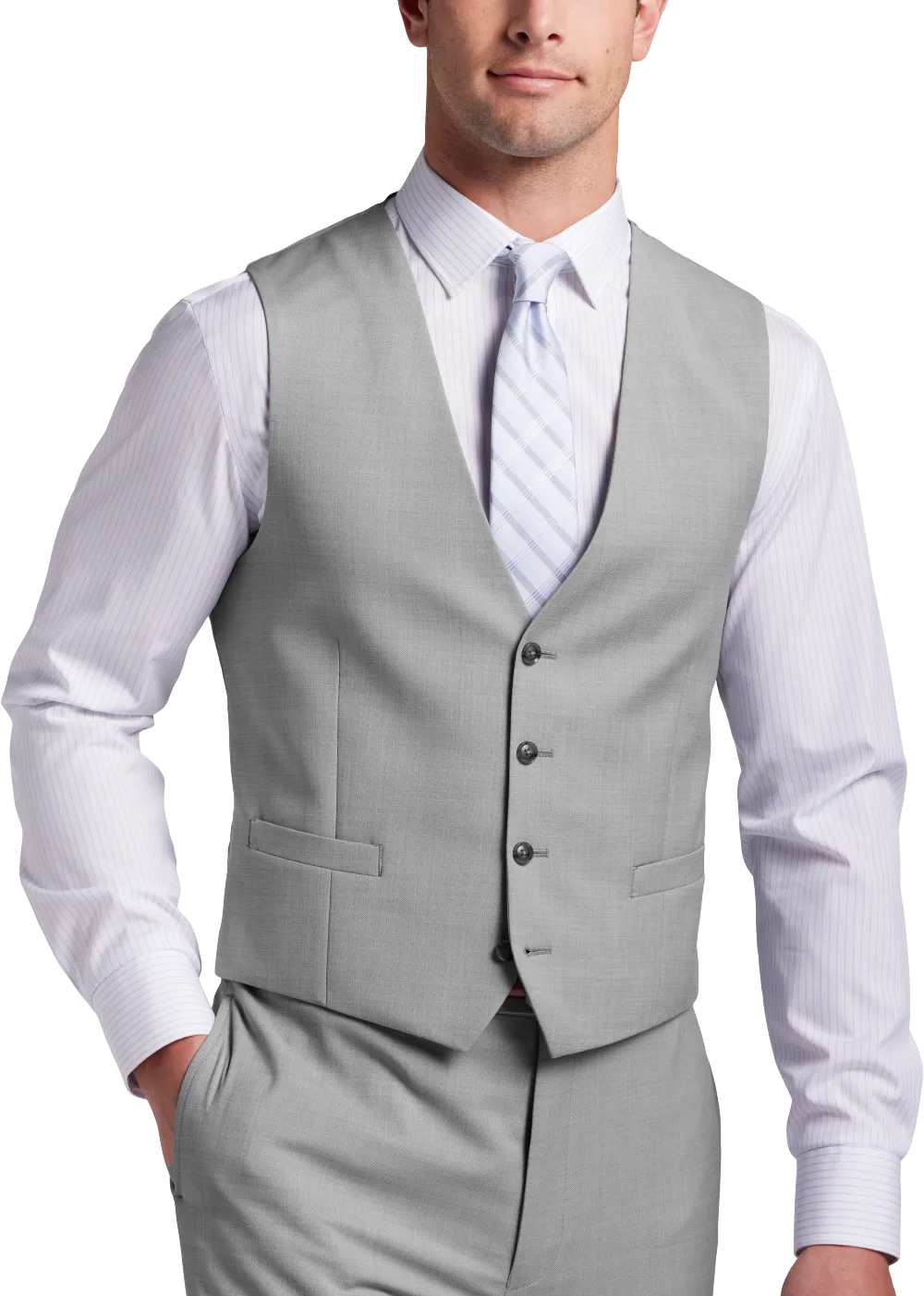 Calvin Klein Slim Fit Wool Blend Suit Vest