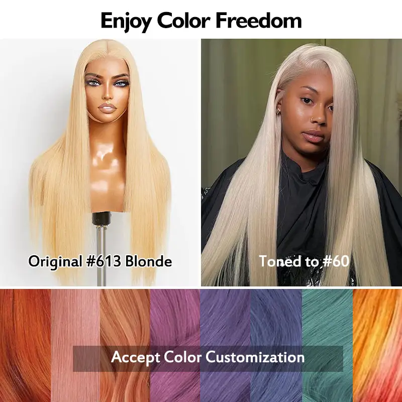 Flash Sale | bigekane Recommend #613 Blonde Straight 5x5/13x6 Upgraded Full Lace Wig No Code Needed