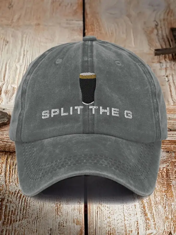 Retro St Patrick's Day Split The G Guinness Beer Stout Print Baseball Cap