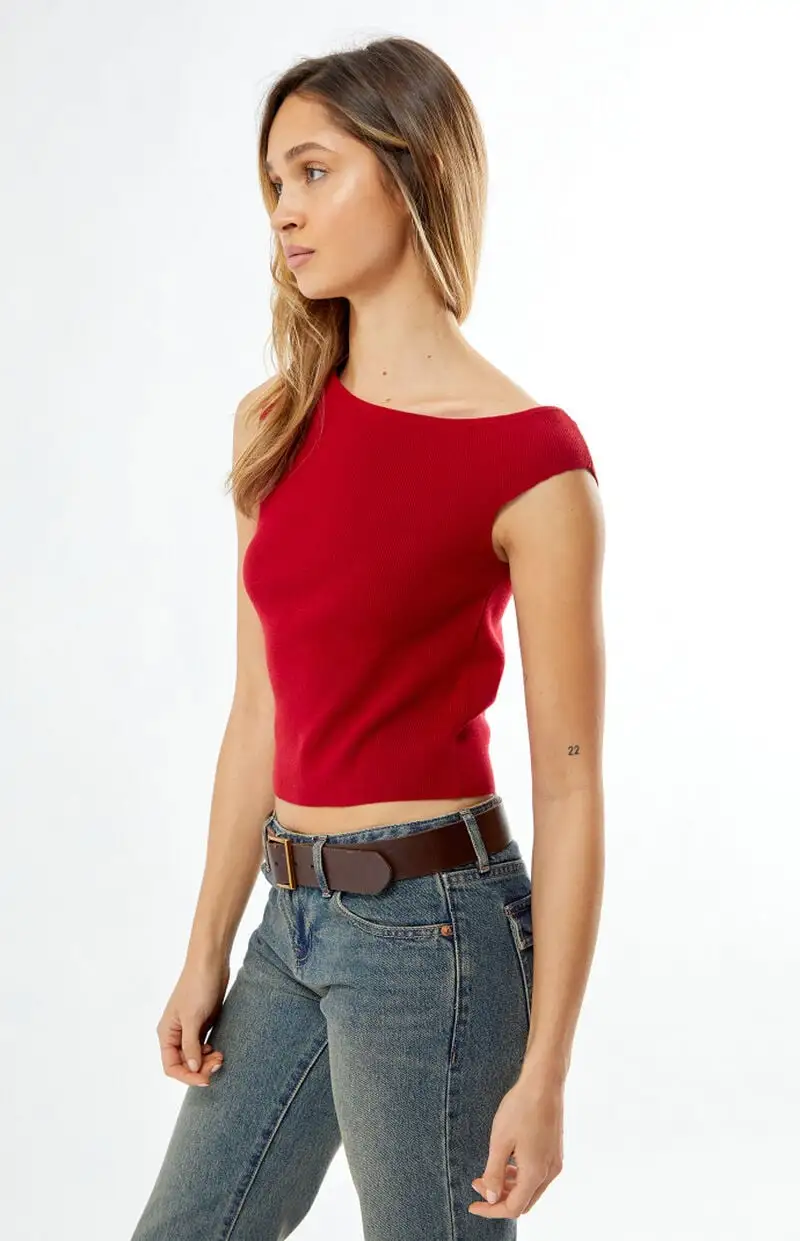 LA Hearts One Shoulder Sweater Top