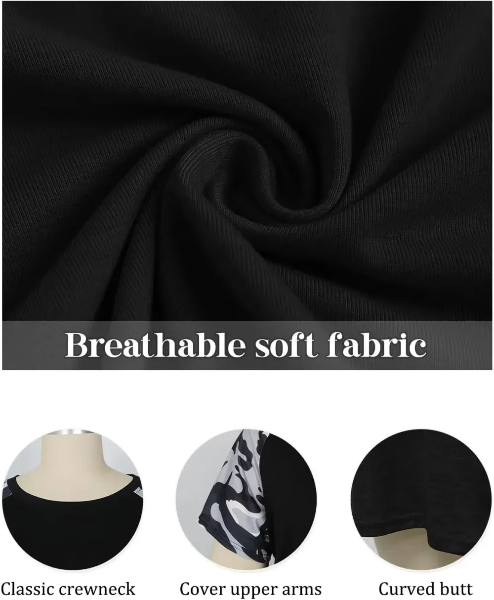 HDLTE Womens Plus Size Tops Floral Bell Sleeves Blouses Summer Crewneck Tunic Loose Casual T Shirts