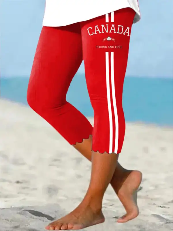 Women’s Canada Strong And Free Print Leggings