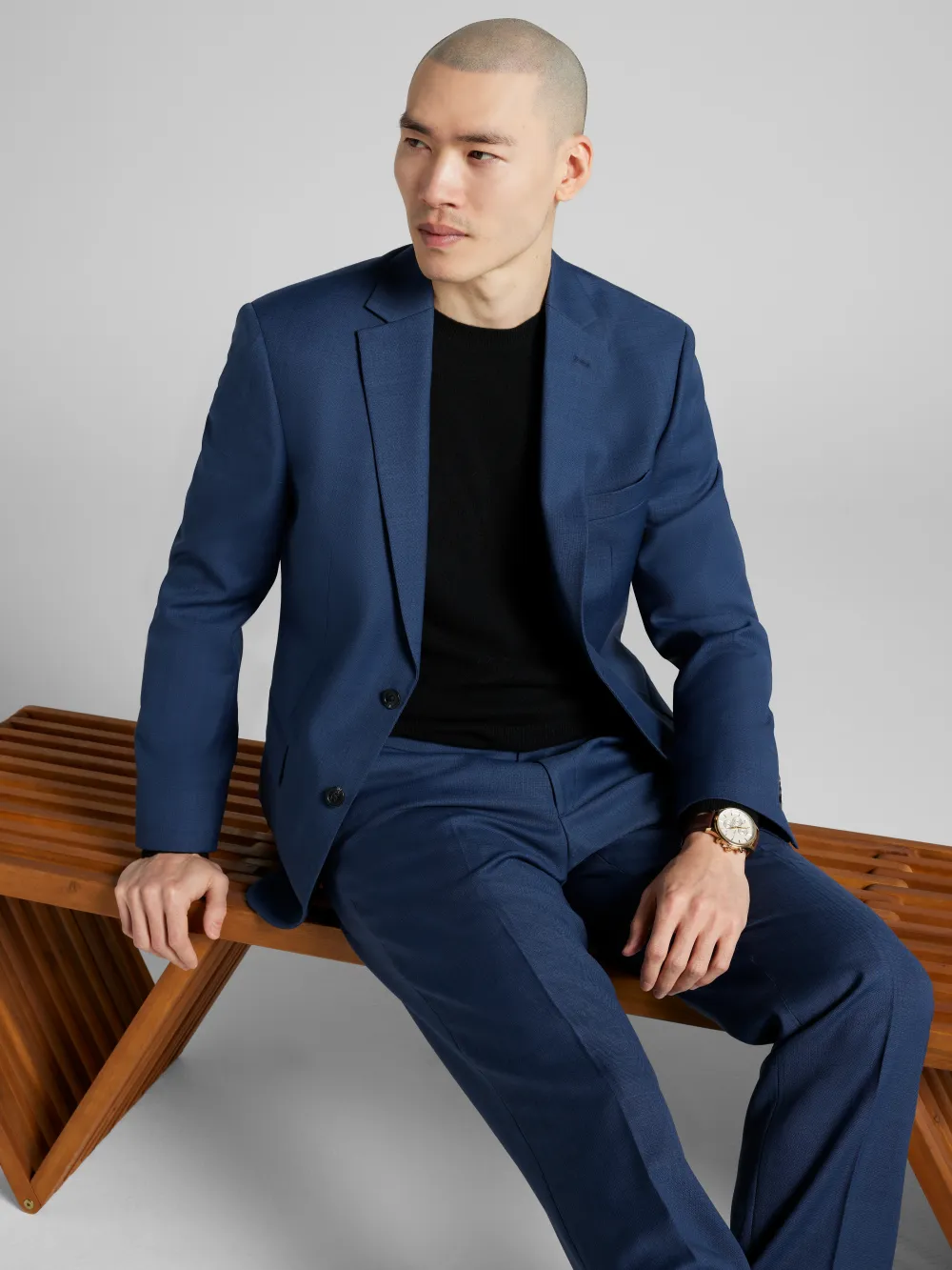 Pronto Uomo Platinum Modern Fit Wool Blend Suit Jacket