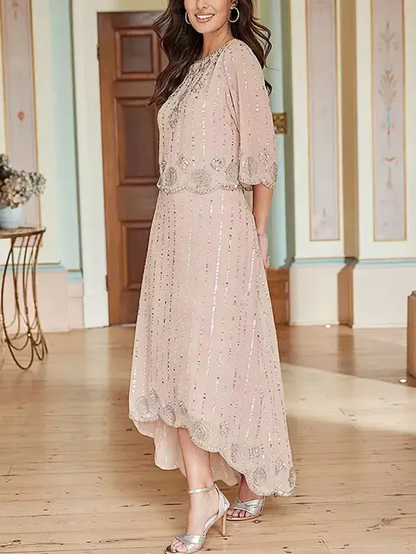 Sequined Elegant Sophisticated Ladies Dress