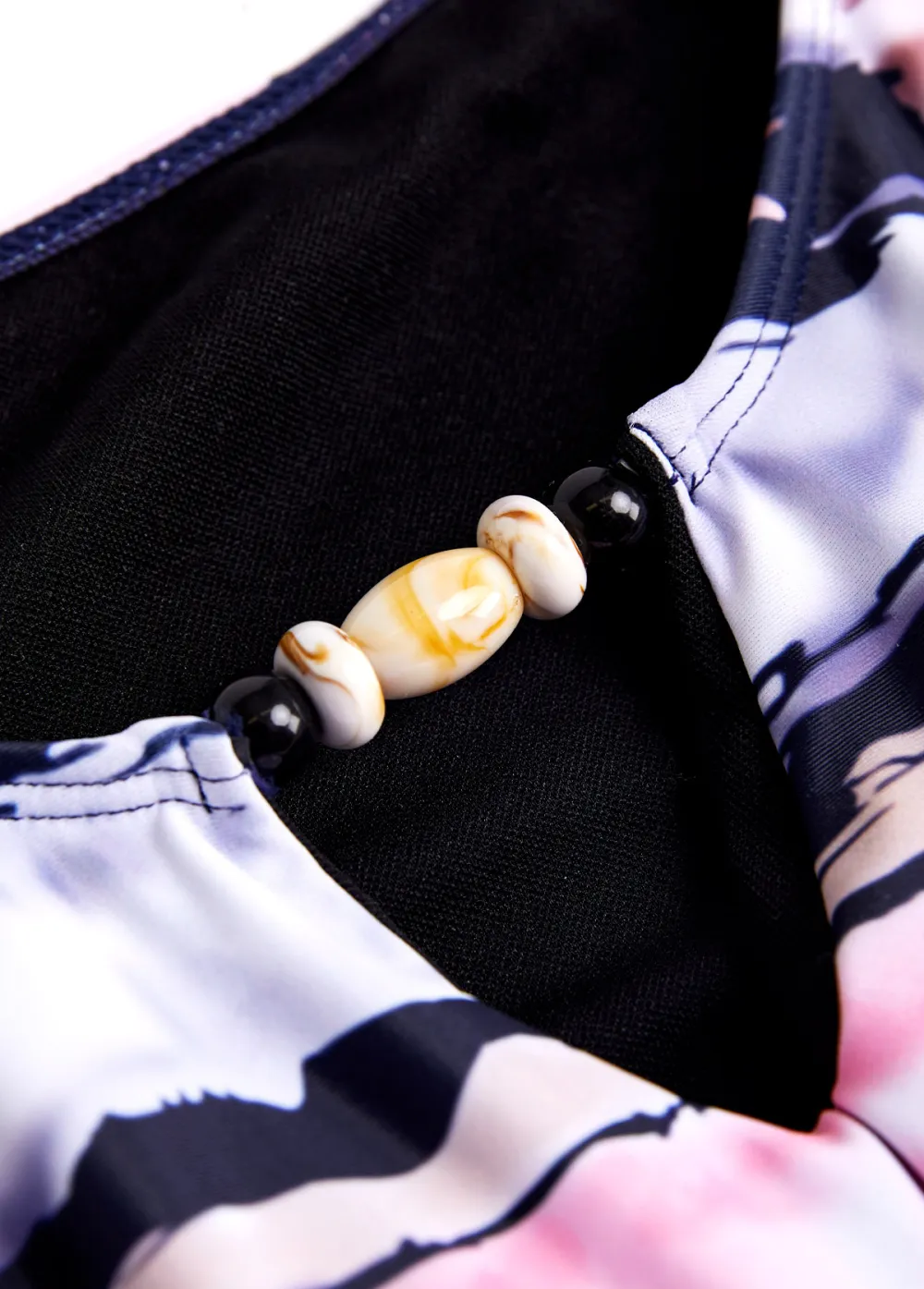 Cut Out Striped Navy Tankini Set