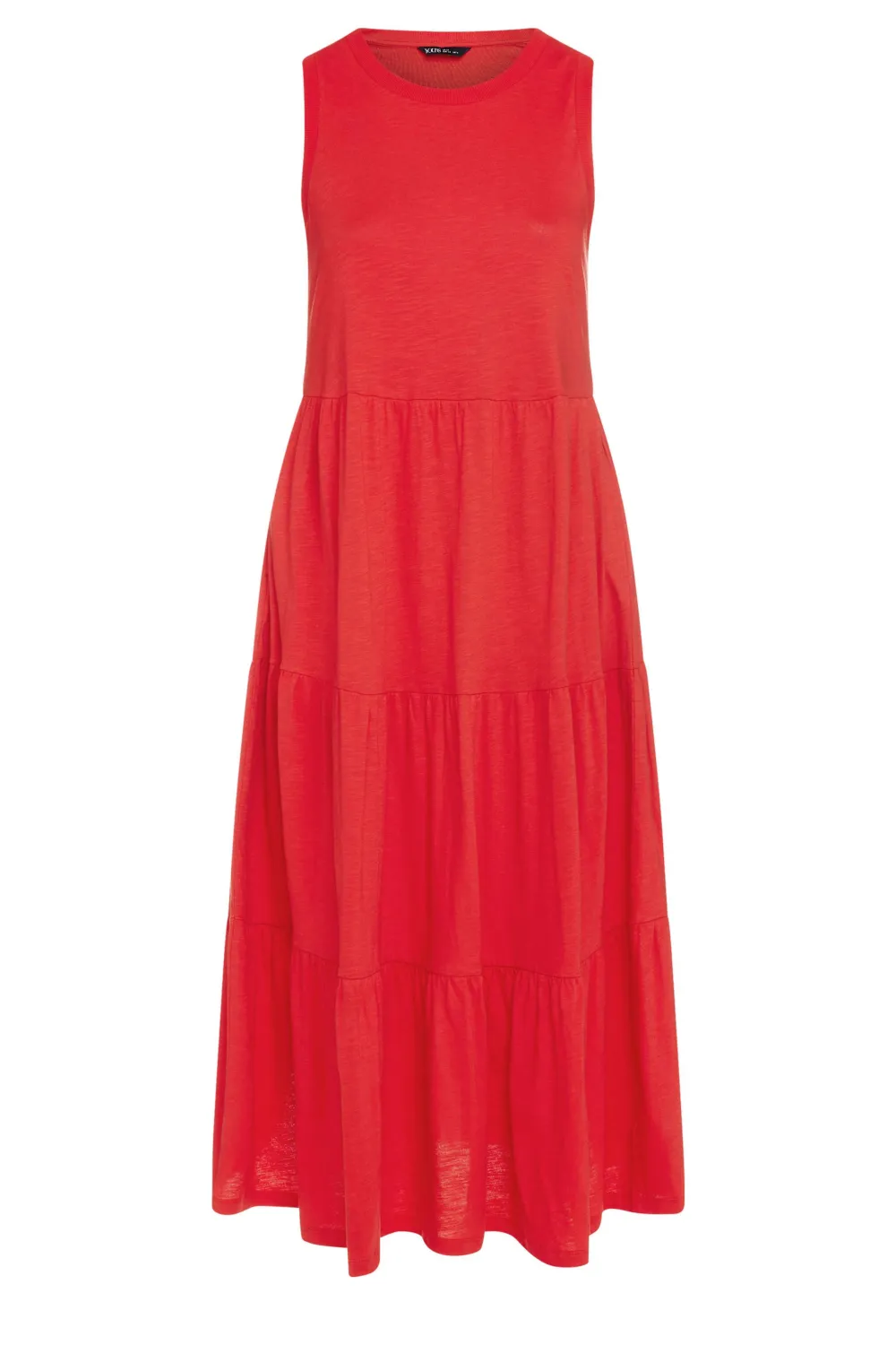 YOURS Curve Red Tiered Midaxi Dress