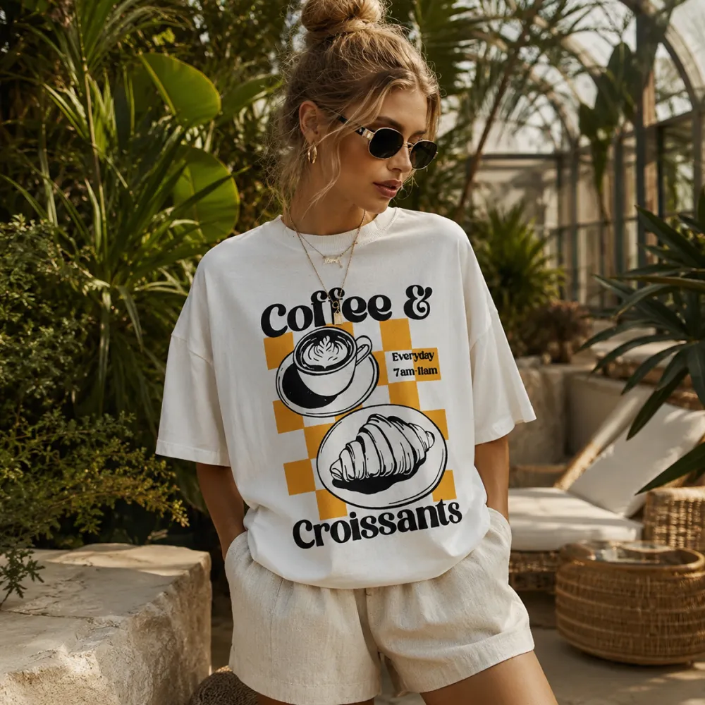 Boxy Graphic Crewneck Cotton Tee Piece