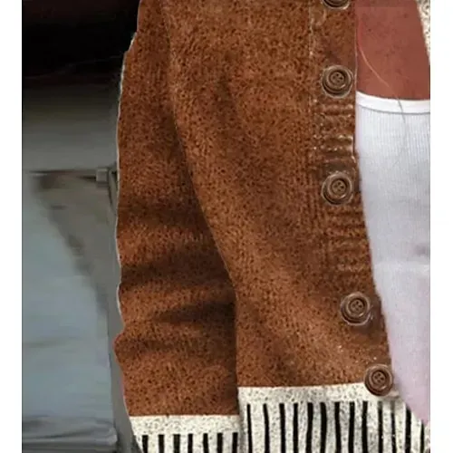 Women's Sweater Daily Graphic Crew Neck Print Long Sleeve Regular Tops Knit Weekend Beige Fall Winter