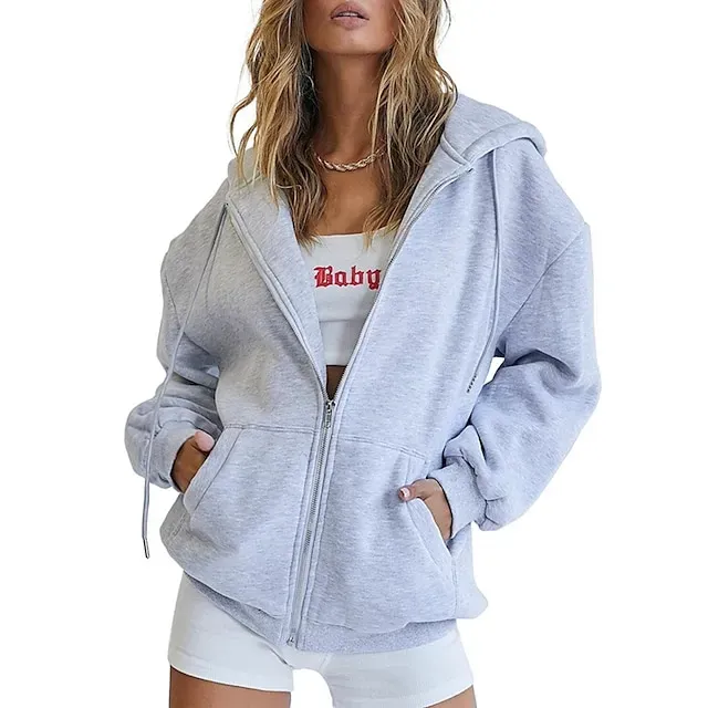 Hooded Drawstring Women's Jacket Long Sleeve Hooded Sweatshirt Athletic Warm Casual Breathable Moisture Wicking Running Sports Training Hiking Sportswear