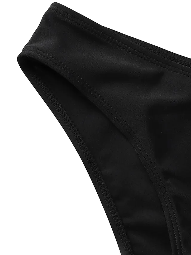 Women's Swimwear Tankini 2 Piece Plus Size Swimsuit 2 Piece Modest Swimwear Open Back Stripe Printing Striped Blue Tube Top Strapless Bathing Suits Sports Vacation Beach Wear