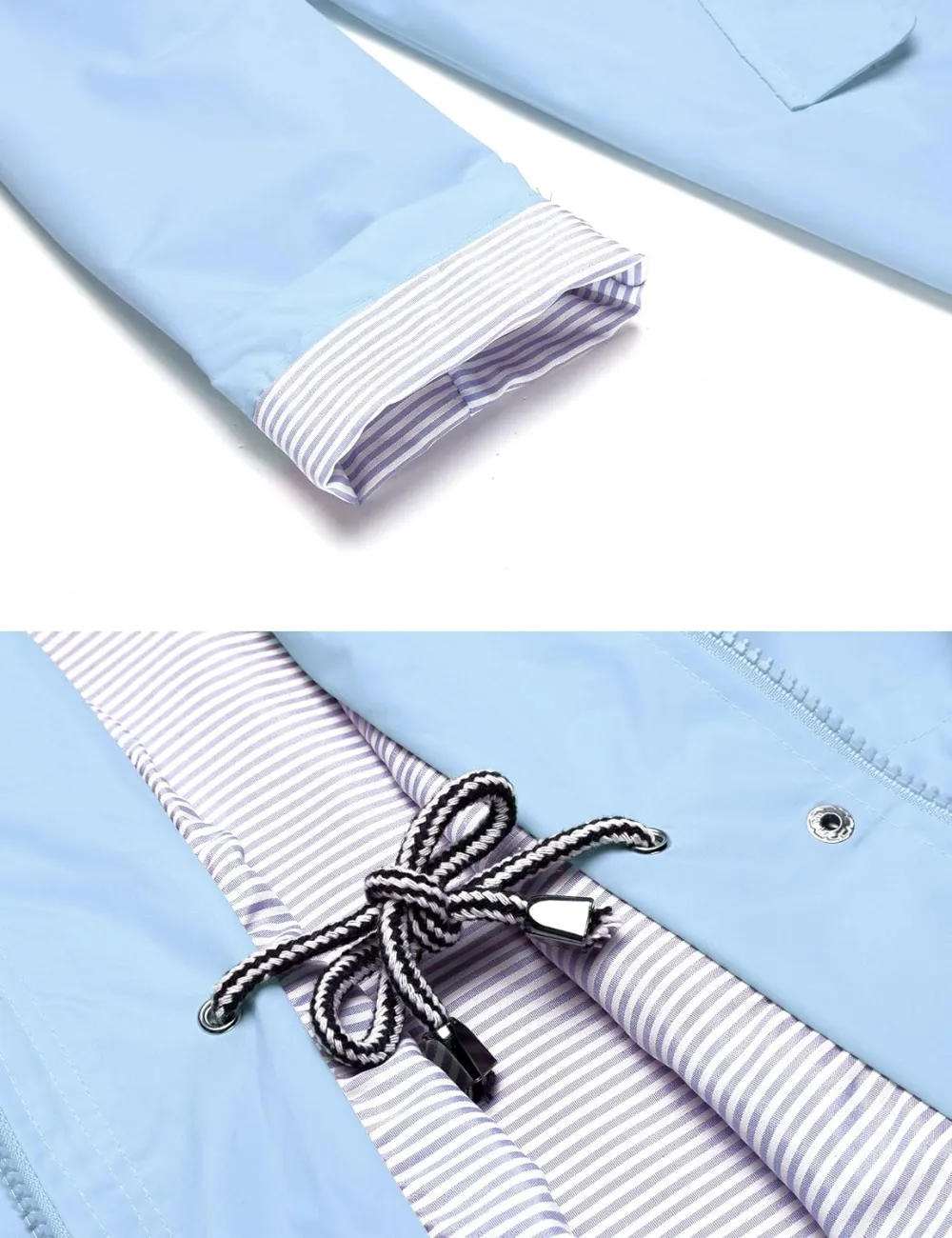 LOMON Raincoat Women Waterproof Long Hooded Trench Coats Lined Windbreaker Travel Jacket S-XXL