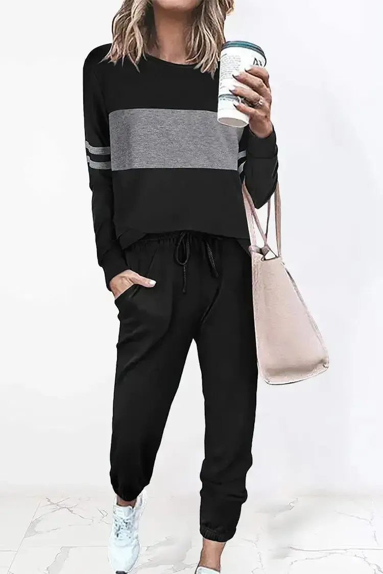 Women 2 Piece Long Sleeve Tracksuit with Long Pants