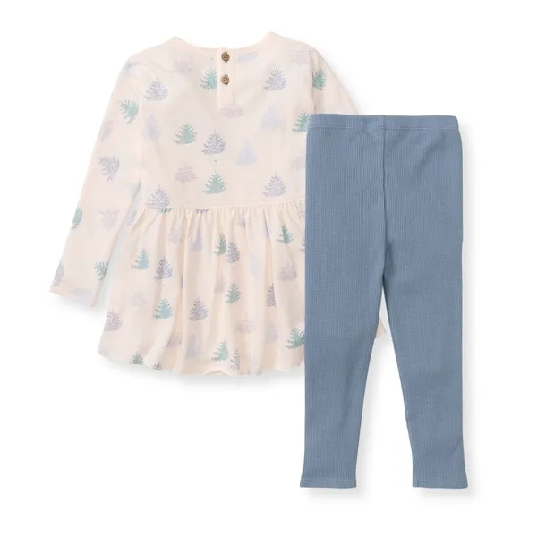 Icy Trees Girl Top and Pants Set