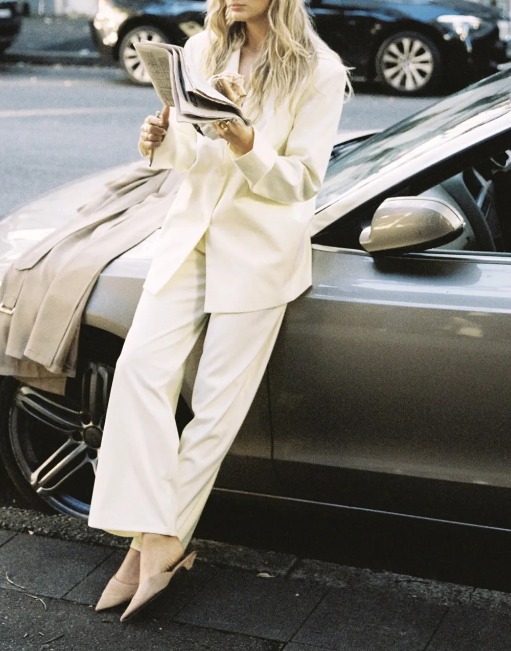 Business Casual Solid Color Trousers