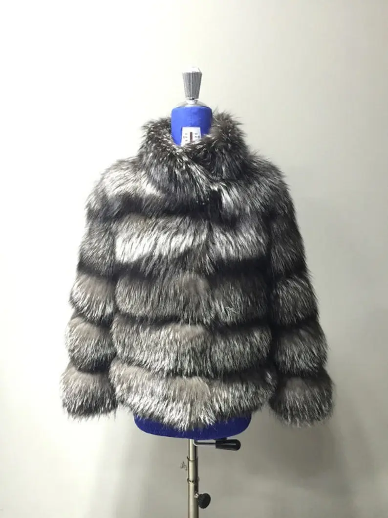 Silver Fox Fur coat