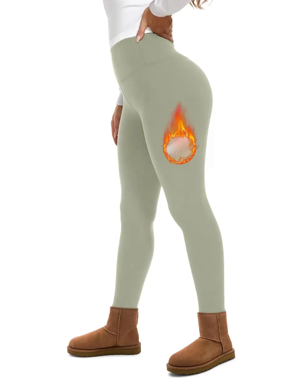 Fleece Lined Leggings for Women – Thick Winter Warm Thermal High Waisted Tummy Control Workout Yoga Pants