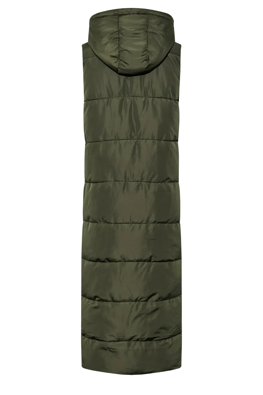 LTS Tall Khaki Green Midaxi Puffer Gilet