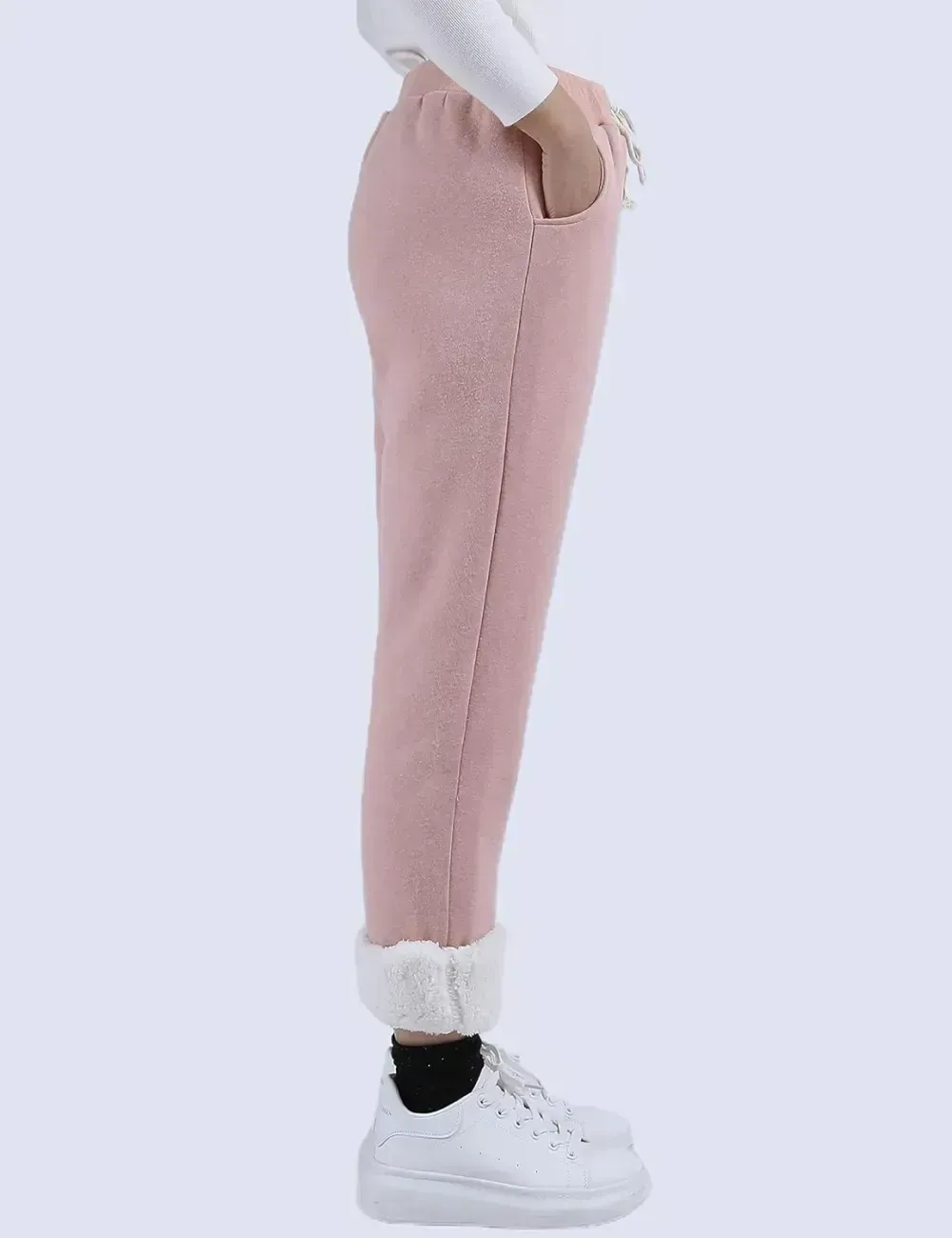 Women's Winter Warm Athletic Sweatpants Sherpa Lined Joggers Fleece Pants