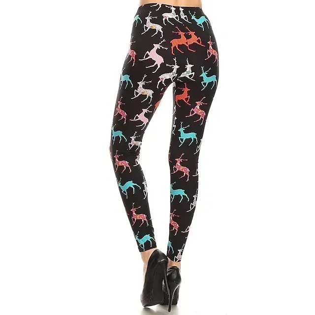 Santa Claus Leggings Jogger Pants Women's Christmas Christmas Christmas Eve Adults' Christmas New Year Eve Polyester Lycra Spandex Pants