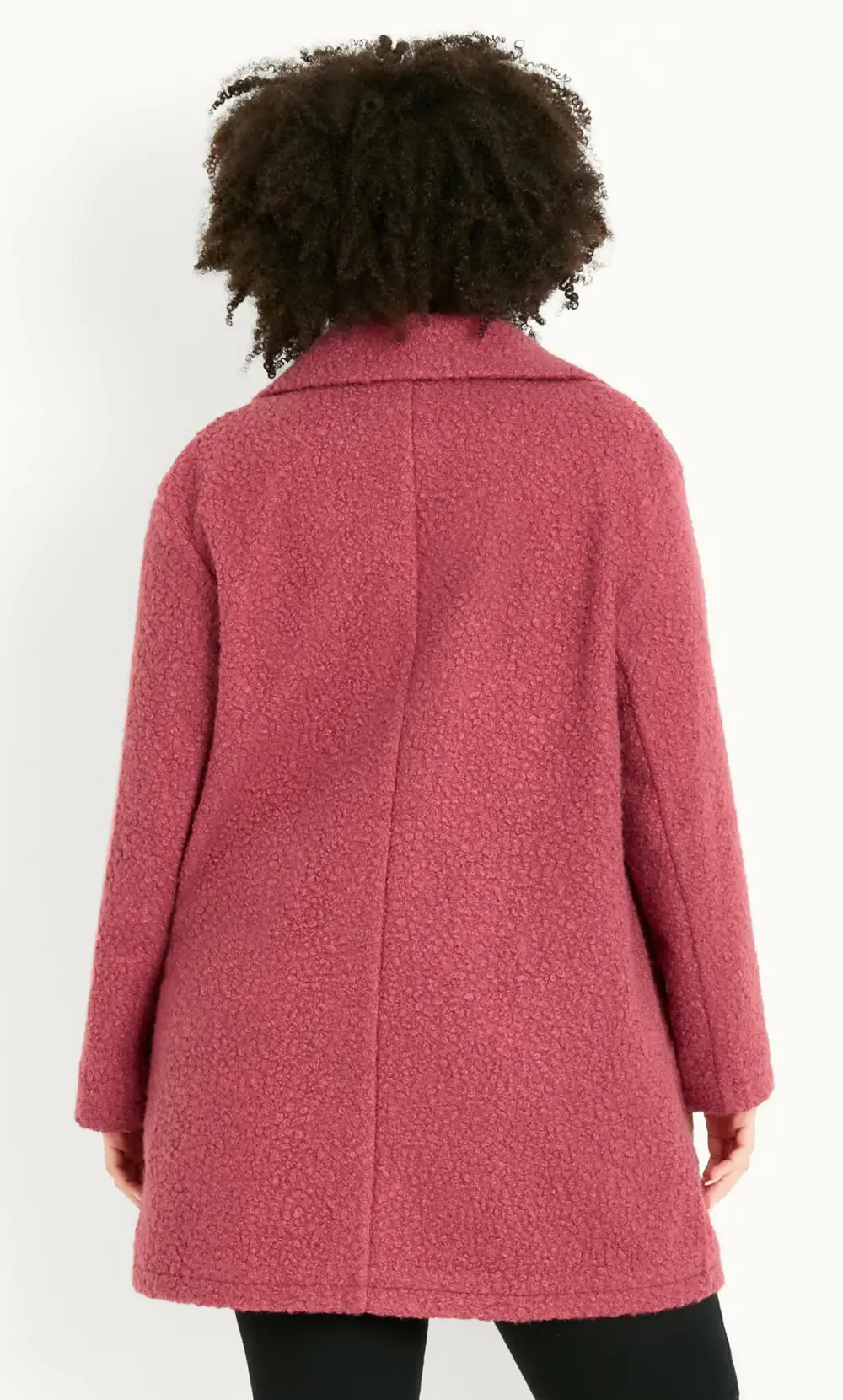 Evans Pink Boucle Coat