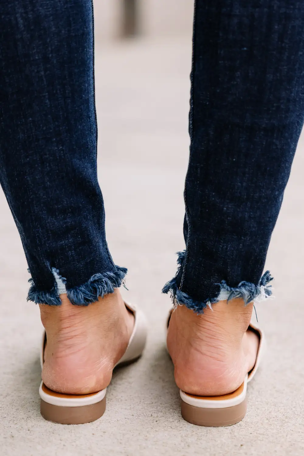 Be Your Own Boss Ivory White Flat Mules