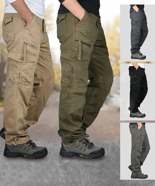Men's Outdoor Multi Pocket Cotton Cargo Pants