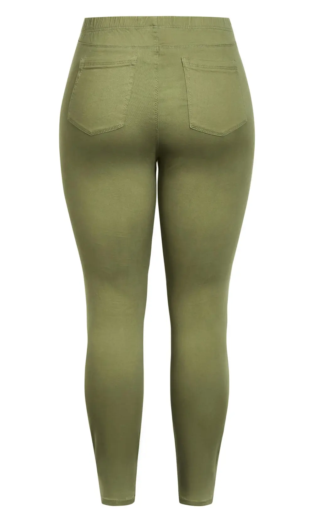 Evans Khaki Green Elasticated Waist Jeggings