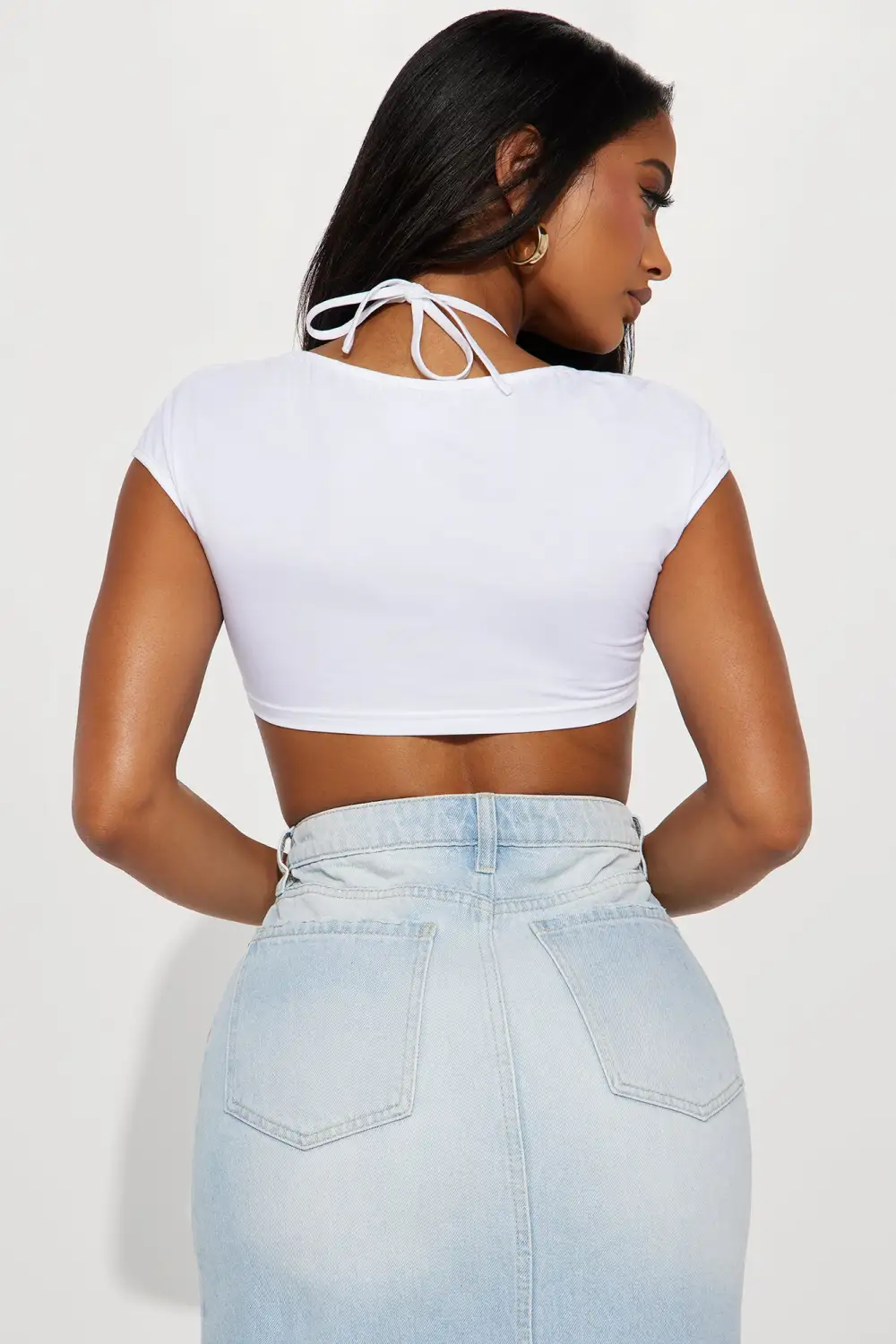 Morning Mimosa Crop Top - White