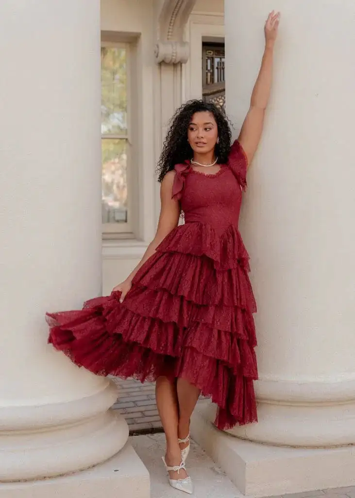 Mia Dress Burgundy