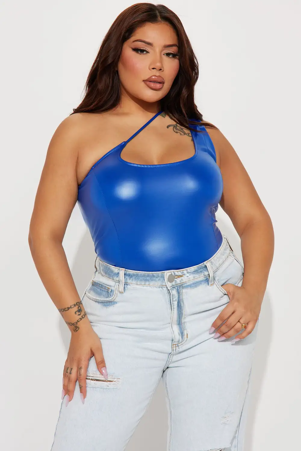 Crazy In Love One Shoulder Top - Cobalt Blue