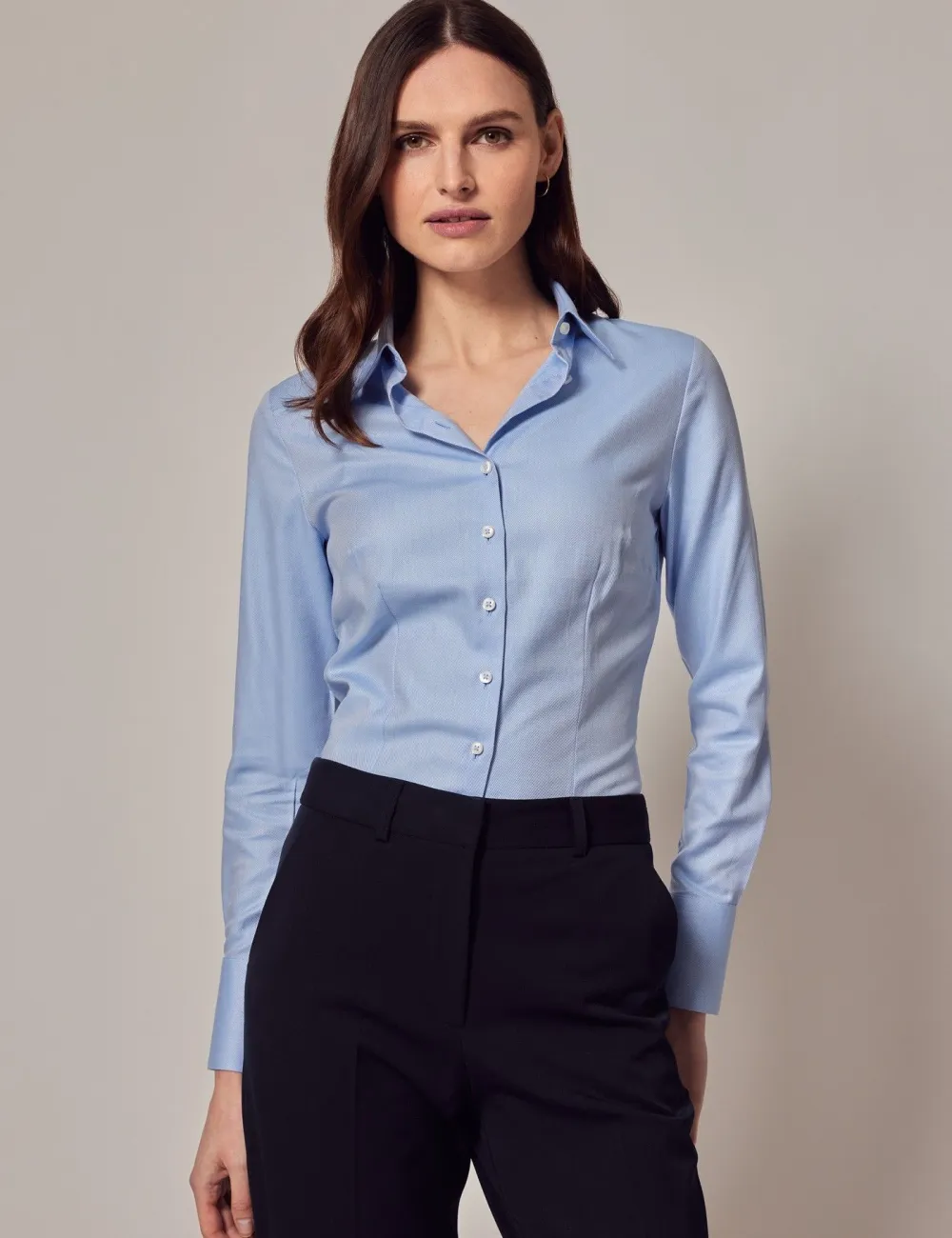 Twill Cotton Fitted Shirt