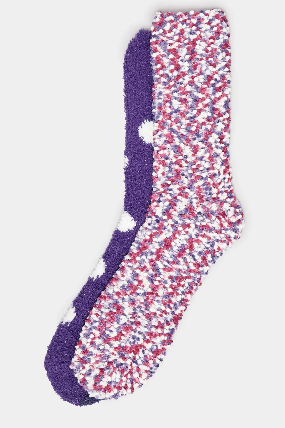 2 PACK Purple Fleece Ankle Socks