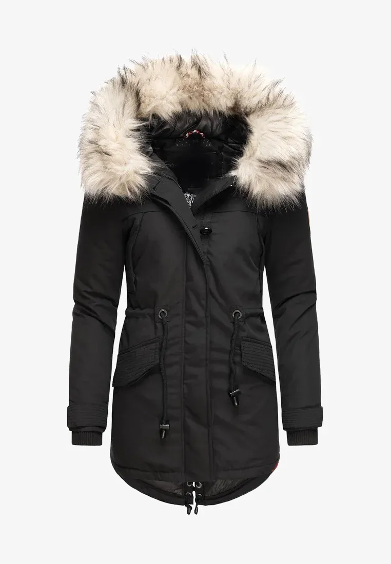 Warm winter ladies parka coat