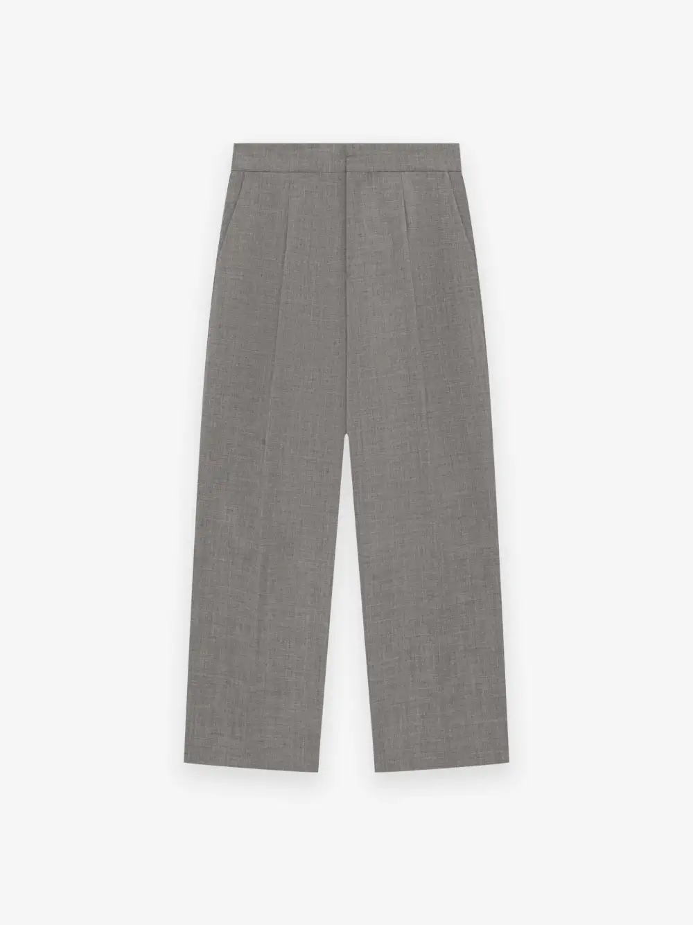 Wool Canvas Wide Leg Trousers