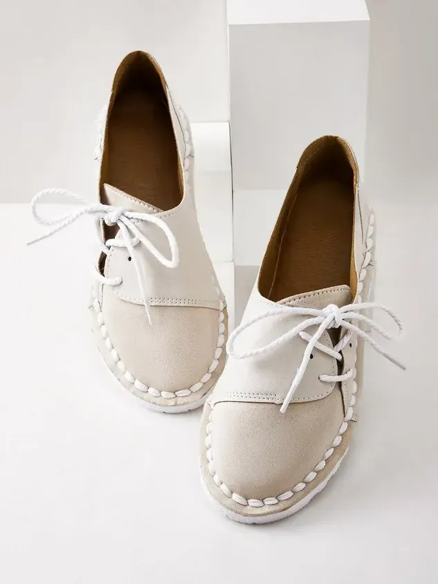 Women's Casual Vintage Round Toe Flats All Season Shoes