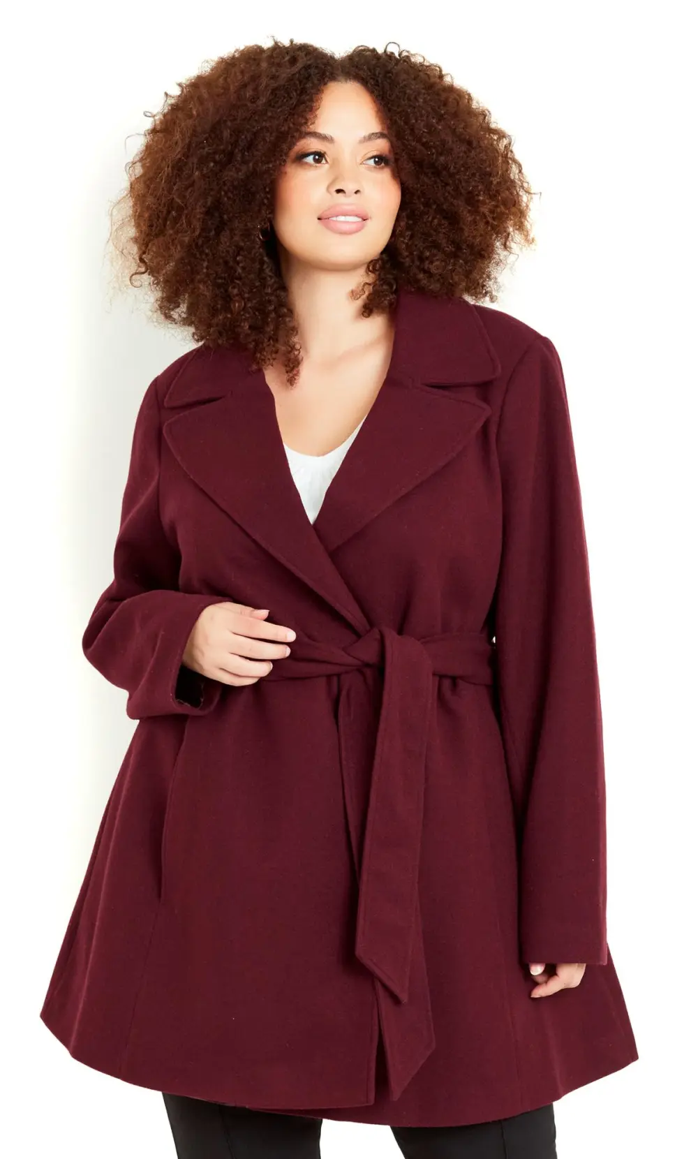 Evans Burgundy Red Tie Waist Coat