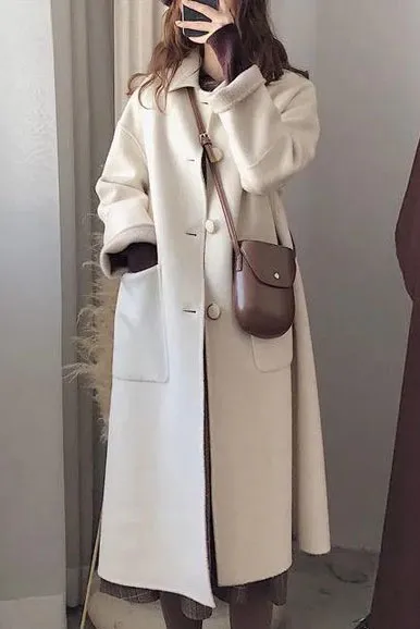 Solid Hepburn Single-Breasted Coat