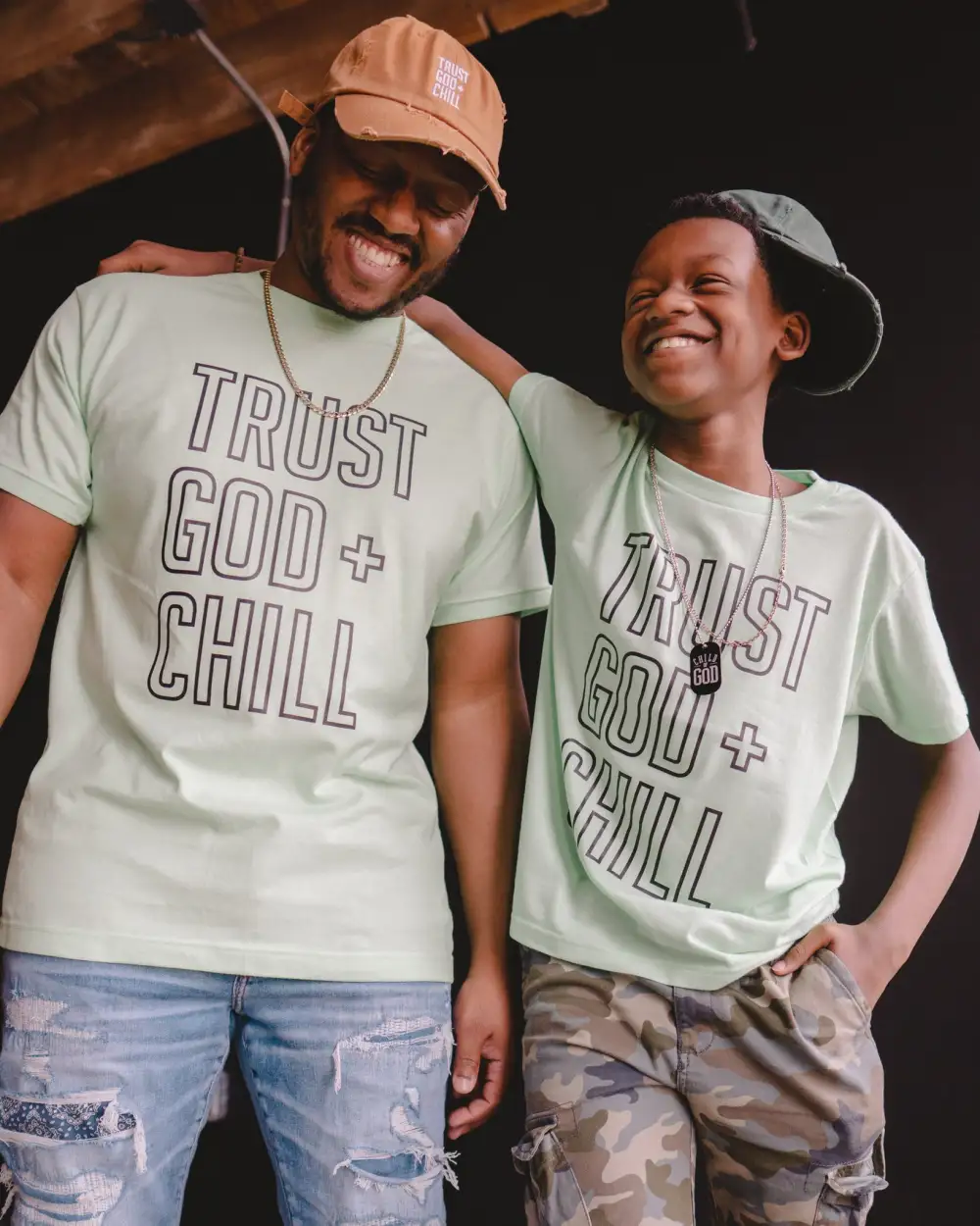 Outline Trust God + Chill Adult Box T-Shirt