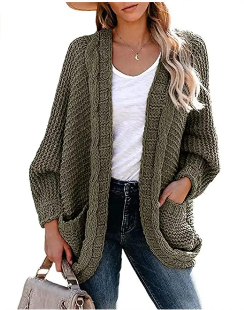women's thick knitted cardigan coat knitted sweater