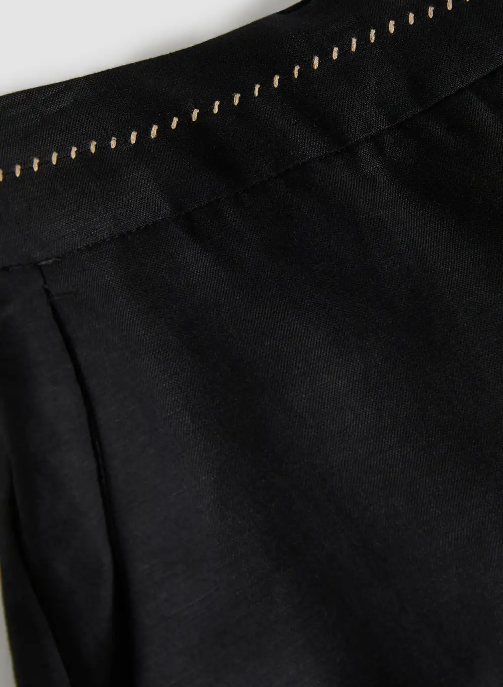 Wide Leg Linen-Blend Pants