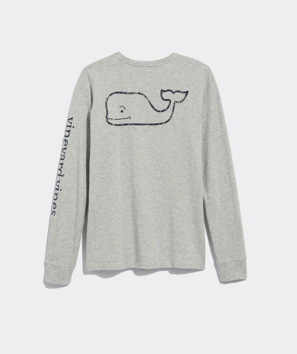 Long-Sleeve Vintage Whale Pocket Tee