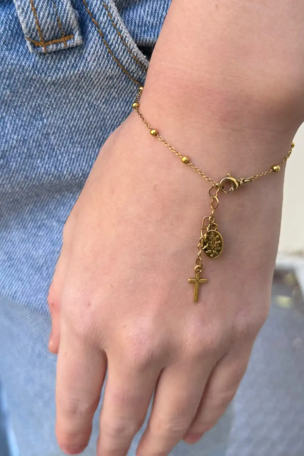 Delicate Medal Charm Bracelet